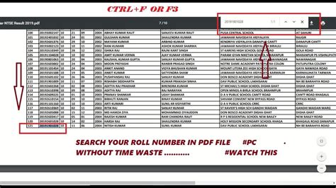 roll number finder 2009.